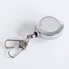 Porta credencial de trabajo de aleación de zinc, Tarjeta de comida para control de acceso, Insignia de doctor/enfermera de hospital, Clip retráctil de doble cara para credenciales de trabajo