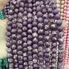 Serie Morada Piedra Natural Cuentas Redondas Amatista Soñadora Cuentas Sueltas Ágata de Vidrio Morado Sintético K9Diy Accesorios para Joyería