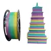 Filamento PLA para Impresora 3D Doble Color Dorado Luminoso Seda Material FDM 1.75mm Arcoíris