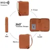 Localizador AirTag funda para pasaporte anti-pérdida billetera corta para pasaporte RFID bolsa de almacenamiento de documentos de viaje nueva transfronteriza