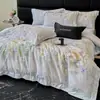 Modelo Nuevo 2026 Juego de Cama de Cuatro Piezas de Algodón Puro Cerámico Cepillado Grande, Cómodo al Tacto, Ropa de Cama para Uso Doméstico, Estilo de Cuatro Estaciones de Nantong