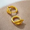 Nuevos Pendientes de Moda de Lujo Ligero con Hojas de Oro, Diseño Único, Sencillos, Exquisitos, Modernos y Versátiles, Joyería de Oreja de Gama Alta