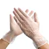Luvas Descartáveis de PVC 9 Polegadas Transparentes Limpas de Grau Alimentício Luvas Impermeáveis para Cozinha Catering Panificação Pvc