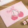 Tapete de Chão Minimalista Irregular em Faux Cashmere Estilo Coreano para Banheiro, Absorvente de Água, Antiderrapante, Fácil de Limpar, Carpete Decorativo
