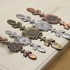 Ferragens de Maçaneta Cerâmica Acessórios Bronze Antigo Cromo Brilhante Roseta Redonda Maçaneta Abóbora Furo Único Acessórios de Maçaneta de Liga