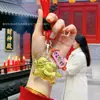 Souvenirs Culturales y Creativos del Año del Caballo, Llavero con Diseños de "Hazte Rico al Instante" y "Haz una Fortuna", Colgante Pequeño, Decoración para Bolso, Regalo de Cumpleaños para Negocios