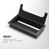 Caja de roscas aleación de aluminio cubierta de orificio para roscas de escritorio mesa de computadora caja de cables cuadrada accesorios de caja de alambre con cepillo