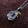 Prata de lei S925 vintage zachilam Xizang feminino Pingente Colar Deus da Riqueza Acessórios Moda Masculina e Feminina Atacado