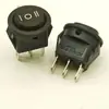 Interruptor circular ultrapequeno com furo de montagem de 15 mm, 2 pinos duas posições, 3 pinos três posições, interruptor basculante circular pequeno KCD11 com luz