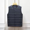Chaleco Ligero de Plumas para Hombre con Bloqueo de Temperatura, a Prueba de Frío, Impermeable y Cálido, Estilo Business Casual, Cuello Redondo, con Relleno de Plumas