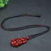 Colgante original de cinabrio, estilo corazón de cinabrio dorado púrpura, colgante con cierre de princesa, para hombres con Guanyin, para mujeres con Buda, amuleto de año de nacimiento