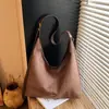 Bolso de Felpa Gamuzada para Mujer Estilo Nuevo 2026 Versátil para el Uso Diario y el Trabajo Bolso de Hombro Casual Gran Capacidad Bolso Tote Tipo Cubo