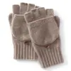 Novas Luvas Clássicas de Cashmere Puro com Aba Duas Vias Tricô Grosso Bloqueio de Temperatura Proteção contra Frio Estilo Simples Macio Versátil Venda por Atacado