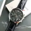 Reloj Clásico para Hombre de Tres Ojos y Tres Agujas Modelo Casual de Negocios 2448 Correa de Acero 2434