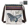 Bolso pequeño bandolera para mujer bolso de lona bolso tejido estilo chino lindo versátil bolso de hombro bolso para teléfono móvil bolso de hombro pequeño Miao