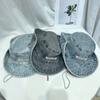 Sombrero de Pescador de Mezclilla Lavada Simple Estilo Coreano para Hombre y Mujer Primavera y Verano para Exterior, Camping, Montañismo, Protección Solar, Visera, Sombrero de Cubo de Ala Ancha