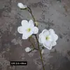 Imitação Zen Clássica 4 Cabeças PU Haste Única Magnólia Flor Artificial Decoração de Casa Casamento Exterior Ornamento Adereço de Fotografia