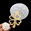 Espejo Cristal epoxi sin perforaciones colgante modelo Colgante de trébol molde de silicona Joyería hecha a mano DIY