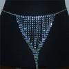 Bikini sexy con diamantes de imitación, moda europea y americana, cadena para el cuerpo, discoteca, Queen Flash, tanga de diamantes, venta caliente transfronteriza