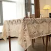 Mantel de Ganchillo Hueco de Encaje Vintage de Doble Tono, Mantel de Encaje para Mesa de Café, Cubierta Rectangular para Refrigerador y Lavadora con Flores de Ganchillo