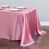 Venda Direta de Fábrica de Toalhas de Mesa Retangulares de Cor Sólida com Acabamento Brilhante em Cetim para Eventos de Banquete e Casamentos em Hotéis de Luxo
