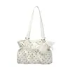 Bolsa Feminina com Alça de Laço Doce Grande Capacidade Bolsa de Ombro Feminina Bolsa Tote de Alta Qualidade Bolinhas Casual Bolsa de Axila