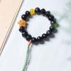 Pulsera de Cuerda de Mano de Semilla de Bodhi Sol Cuentas de Buda Raíz de Bodhi Mil Ojos Oro Fino Plata Fina Semilla de Bodhi Pulsera Tirar Tela Linda Tela