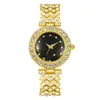 Relógio Mais Vendido Transfronteiriço Moda Relógio Feminino Cravejado de Diamantes Numerais Romanos Vidro Quartzo Estilo Pulseira