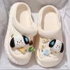 Zapatos de agujeros de suela gruesa para mujer 2023 Nuevo celebridad de Internet lindo caricatura DIY sensación de mierda punta cerrada medias pantuflas sandalias de exterior