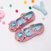 Sapatos de Princesa Elsa para Meninas Verão Novos Sapatos de Couro Solado Macio para Meninas Pequenas 2026 Outono Sapatos Individuais Infantis Sapatos de Cristal
