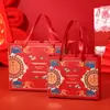 Caixa de Doces Macios Estilo Chinês de Casamento de Luxo Caixa de Doces Tipo Gaveta Caixa de Presente para Acompanhante Presente de Retorno Dobrável para Levar na Mão