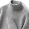 Caja de Regalo Suéter de Cachemira para Hombre de Edad Media y Joven Punto de Cuello Alto Otoño e Invierno Estilo Nuevo Suéter de Lana de Alta Gama como Capa Base