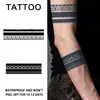 Tatuagem Adesivo Braçadeira Geométrica Cruzada Ervas para Homens e Mulheres Pulseira Suco de Fruta Não Refletivo Tatuagem Realista de Alta Qualidade à Prova d'Água
