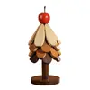 11 Posavasos Navideños Grandes para Clientes Aislamiento Térmico Tacto de Alta Gama Adorno para Mesa de Comedor Un Árbol Madera Maciza Base Anti-quemaduras Plegable