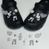 Accesorios Morado Taro para Zuecos de Mariposa Iris DIY Creativos Lindos Hebillas Decorativas para Zapatos para Niñas, Dijes Desmontables para Zapatos