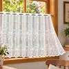 Nova Cortina de Renda Transparente Estilo Country Americano Cortina de Café Cortina para Porta de Cozinha Cortina de Proteção Solar Venda por Atacado de Fábrica