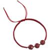 Pulsera de Cinabrio para Mujer Cuentas de Loto Año del Zodíaco Cuerda Roja Tejida a Mano Joyería Roja Arena Dorada Púrpura Pulseras para Hombre y Mujer
