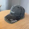 Boné de Beisebol Vintage Desgastado com Letra Novo para Primavera e Verão para Homens e Mulheres, Circunferência da Cabeça Grande, Aba Larga, Proteção Solar, Boné Trendy Duckbill