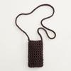 Nuevo Bolso Bandolera para Teléfono Móvil Tejido a Mano Estilo Coreano Popular Recortado Playa Lana Bolso de Hombro de Mano
