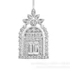 Collar V Gold Hw Puerta a la Felicidad Harry Winston Platino Colgante Totalmente Diamantado Moderno y Elegante Transmisión en Vivo Exclusivo