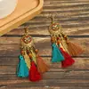 Brincos Longos com Franjas Estilo Étnico Atacado para Mulheres, Personalidade Versátil Moda Retro Yunnan Tendência Dropshipping