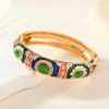 Nuevo producto: Pulsera Abierta Estilo Étnico Esmalte Cloisonné de Pekín Antiguo, Joyería Hecha a Mano con Goteo de Aceite, Accesorio Vintage