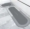Set Combinado de Alfombrilla para Piso de Baño y Cocina Absorbente de Agua de Lodo Diatómico Secado Rápido Antideslizante Suave