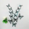 Pegatinas de Pared Autoadhesivas de Mariposa Hueca Tridimensional Creativa 3D Pegatina Decorativa para Fiesta de Celebración Atmósfera del Hogar LK10