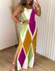 Vestido casual de moda Amazon transfronterizo 2025 con estampado para mujer