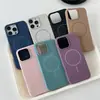 Funda magnética mate para iPhone 18 de un solo color 16 con forro de terciopelo, compatible con Apple 17 Air, funda oficial de TPU para teléfono
