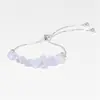 Joyería europea y americana nueva venta caliente pulsera de cadena ajustable pulsera de grava de cristal natural regalo pequeño fresco damas