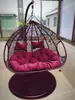 Cadeira de Balanço Suspensa Ninho de Pássaro em Ferro Forjado, Cadeira Suspensa de Rattan, Balanço Cesta Suspensa, Varanda Interna Externa Novo Modelo Cadeira de Balanço Preguiçosa para Lounge