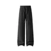 Nueva colección de primavera y otoño: Pantalones de chándal anchos con estampado integral de estrellas para hombre y mujer, hechos de felpa de algodón europeo, con cintura elástica y cordón, corte holgado, diseño de pierna recta y estilo casual