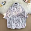 Ilha de Hainan Camisa Floral de Manga Curta Roupa de Praia Sanya Havaí Tailândia Viagem Masculina Casal Casual Solta